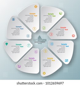 vector abstract 3d paper infographic elements.Circular infographics