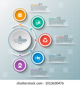 vector abstract 3d paper infographic elements.Business infographics