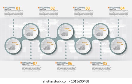 vector abstract 3d paper infographic elements.Business infographics