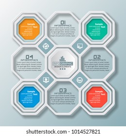 vector abstract 3d paper infographic elements.Business infographics