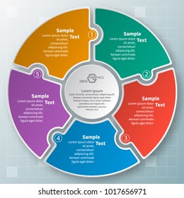 vector abstract 3d paper infographic elements.Circular infographics