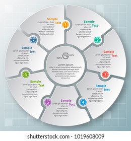 vector abstract 3d paper infographic elements.Circular infographics