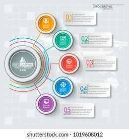 vector abstract 3d paper infographic elements.Business infographics