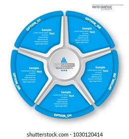 vector abstract 3d paper infographic elements.Circular infographics