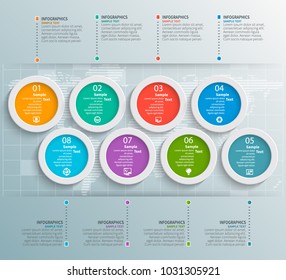 vector abstract 3d paper infographic elements.Business infographics