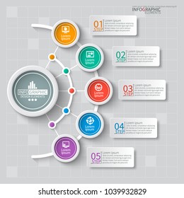 vector abstract 3d paper infographic elements.Business infographics
