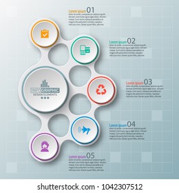 vector abstract 3d paper infographic elements.Business infographics