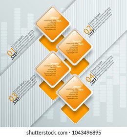 vector abstract 3d paper infographic elements.Business infographics