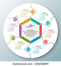 vector abstract 3d paper infographic elements.Circular infographics