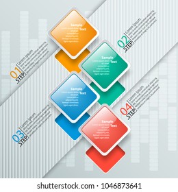 vector abstract 3d paper infographic elements.Business infographics