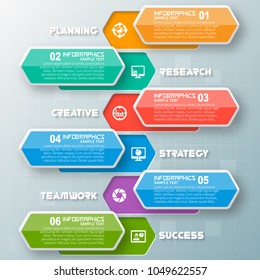 vector abstract 3d paper infographic elements.Business infographics