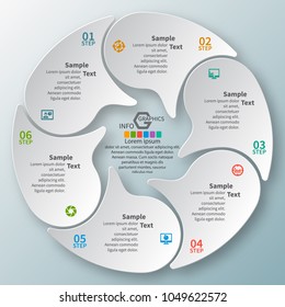 vector abstract 3d paper infographic elements.Circular infographics