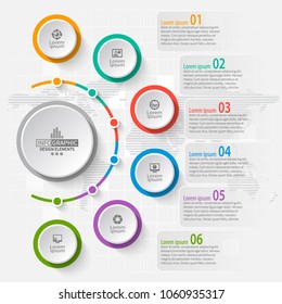 vector abstract 3d paper infographic elements.Business infographics