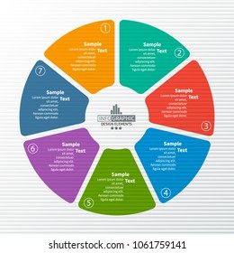 vector abstract 3d paper infographic elements.Circular infographics