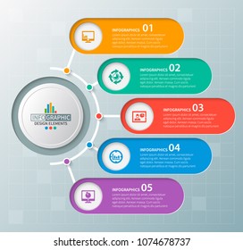 vector abstract 3d paper infographic elements.Business infographics