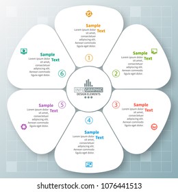 vector abstract 3d paper infographic elements.Circular infographics
