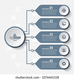 vector abstract 3d paper infographic elements.Business infographics