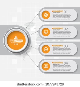 vector abstract 3d paper infographic elements.Business infographics