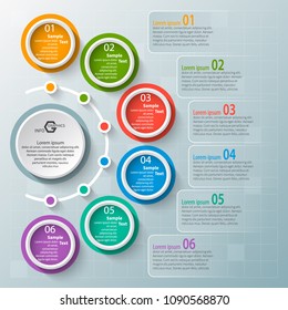 vector abstract 3d paper infographic elements.Business infographics