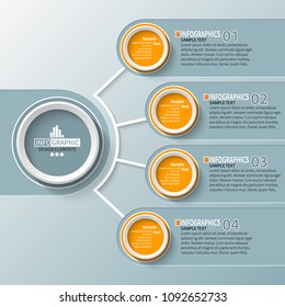 vector abstract 3d paper infographic elements. Business infographics
