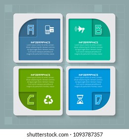 vector abstract 3d paper infographic elements.Business infographics