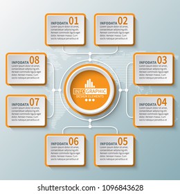 vector abstract 3d paper infographic elements.Business infographics