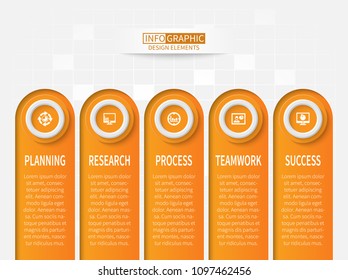 vector abstract 3d paper infographic elements.Business infographics