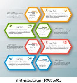 vector abstract 3d paper infographic elements.Business infographics