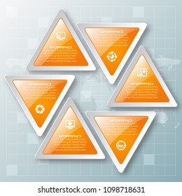 vector abstract 3d paper infographic elements.Business infographics