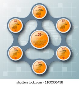 vector abstract 3d paper infographic elements.Business infographics