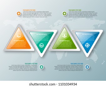 vector abstract 3d paper infographic elements.Business infographics