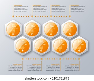 vector abstract 3d paper infographic elements.Business infographics