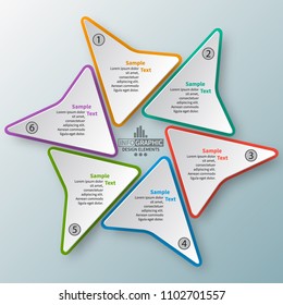 vector abstract 3d paper infographic elements.Circular infographics