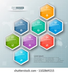 vector abstract 3d paper infographic elements.Business infographics