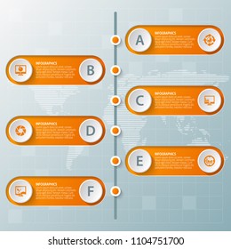 vector abstract 3d paper infographic elements.Business infographics