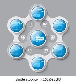 vector abstract 3d paper infographic elements.Business infographics