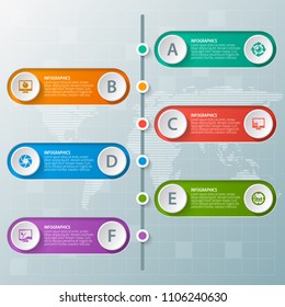 vector abstract 3d paper infographic elements.Business infographics