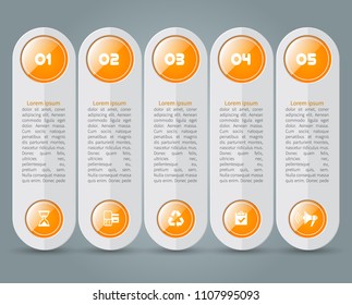 vector abstract 3d paper infographic elements.Business infographics