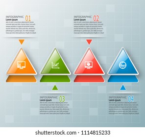 vector abstract 3d paper infographic elements.Business infographics