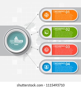 vector abstract 3d paper infographic elements.Business infographics