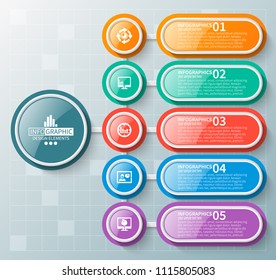 vector abstract 3d paper infographic elements.Business infographics