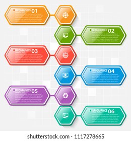 vector abstract 3d paper infographic elements.Business infographics