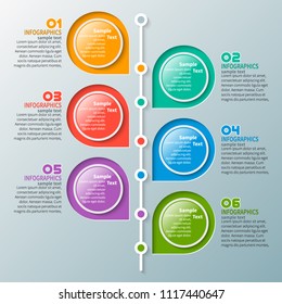 vector abstract 3d paper infographic elements.Business infographics