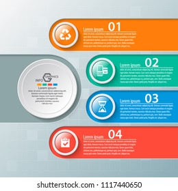 vector abstract 3d paper infographic elements.Business infographics