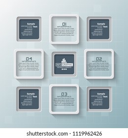 vector abstract 3d paper infographic elements.Business infographics