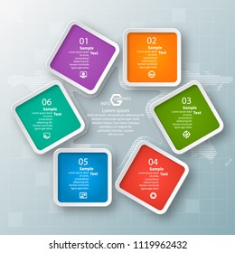 vector abstract 3d paper infographic elements.Business infographics