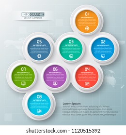 vector abstract 3d paper infographic elements.Business infographics