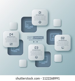vector abstract 3d paper infographic elements.Business infographics