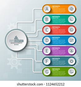 vector abstract 3d paper infographic elements.Business infographics