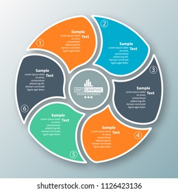 vector abstract 3d paper infographic elements.Circular infographics